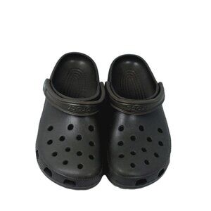 Crocs Men's Black Perforated Rubber Slip-On Slingback Clogs Size US 8